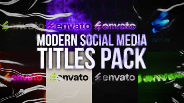 8 Modern Social Media Titles Pack - VideoHive 59145314