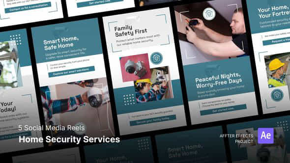 Social Media Reels Home Security Services After Effects Template - VideoHive 48671034