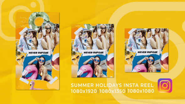 Summer Holidays Travel Funky Vertical Instagram Opener - VideoHive 51934219