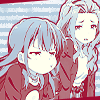 Chitose and Koto looking comically disappointed.