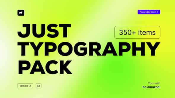 Just Typography Pack - VideoHive 33130966