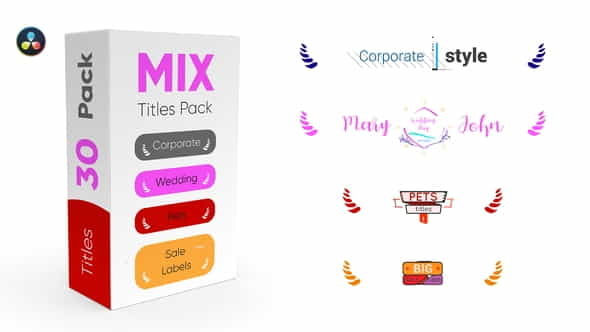 Mix Titles Pack - VideoHive 31291381