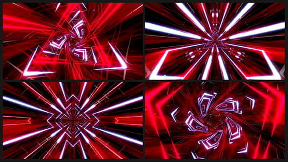Red Tunnels VJ Loops Pack - VideoHive 15695439