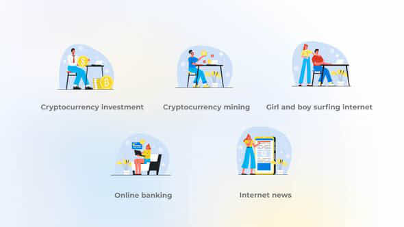 Cryptocurrency investment - - VideoHive 42324744