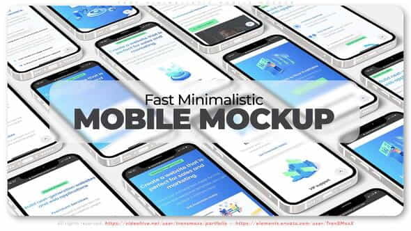 Fast Minimalistic Mobile Mockup - VideoHive 36745499