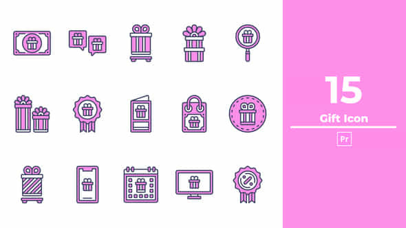 Gift Icon Premiere Pro - VideoHive 50434306