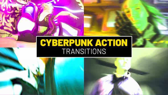 Cyberpunk Action Transitions After Effects - VideoHive 53387102