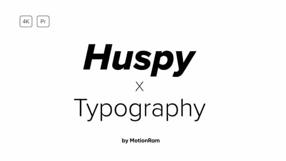 Huspy Typography 1.0 - VideoHive 39949659