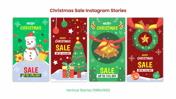Merry Christmas Sale Instagram Stories - VideoHive 55899330