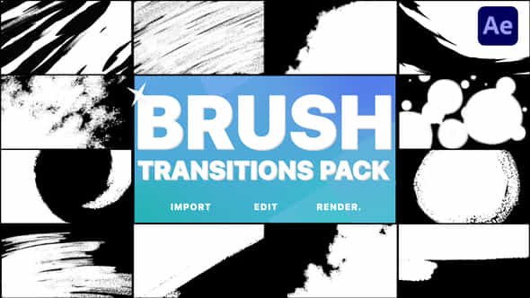 Brush Transitions - VideoHive 37459079