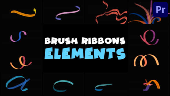 Brush Ribbons Elements - VideoHive 47992751