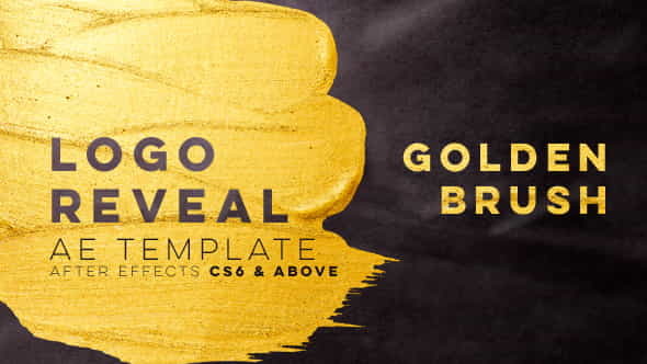 Golden Brush Logo Reveal - VideoHive 21401054