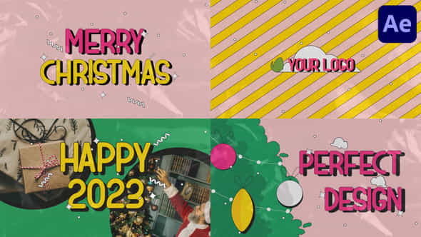 Merry Christmas Colorful - VideoHive 42152994