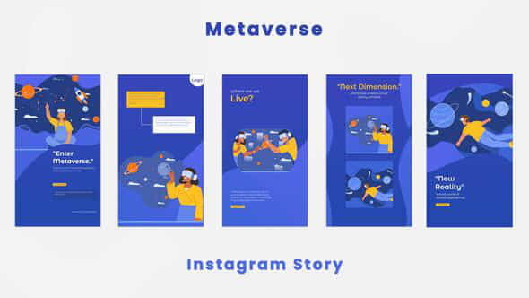 Metaverse Illustration Instagram - VideoHive 44334649