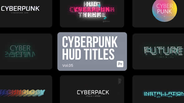 Cyberpunk HUD Titles - VideoHive 45232973