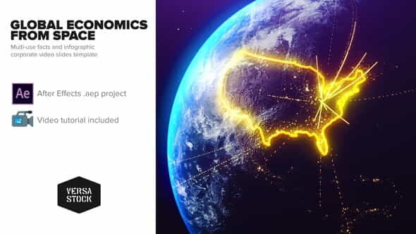Global Economics From Space Infographics - VideoHive 25031384