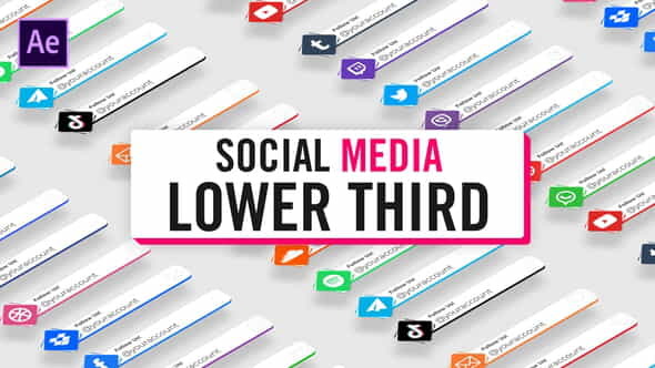 Unicolor Social Media Lower Thirds - VideoHive 30619256