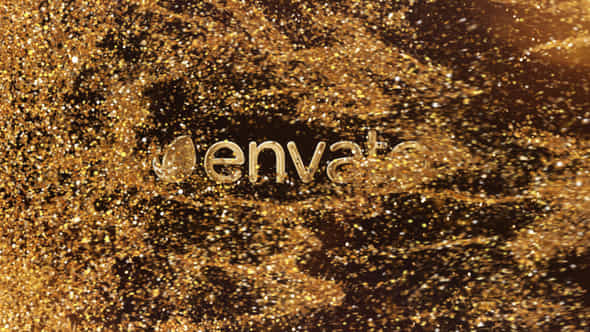 Gold Luxury Elegant Shine Blow Particles Logo - VideoHive 50363706