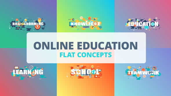 Online Education - Typography Flat - VideoHive 23815980