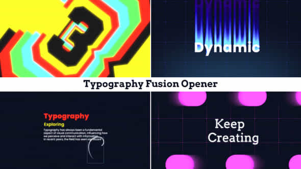 Typography Fusion Opener - VideoHive 53355111