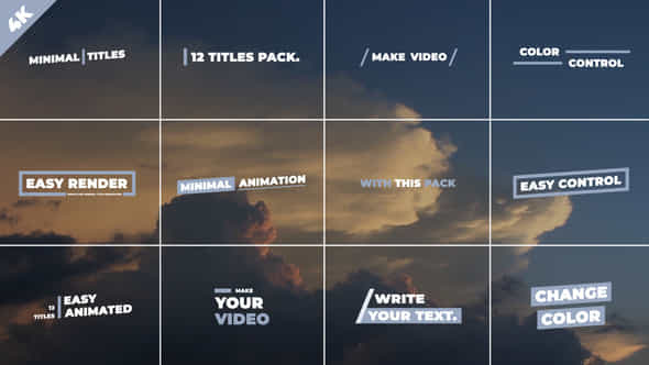 Minimal Titles After Effects - VideoHive 50826174