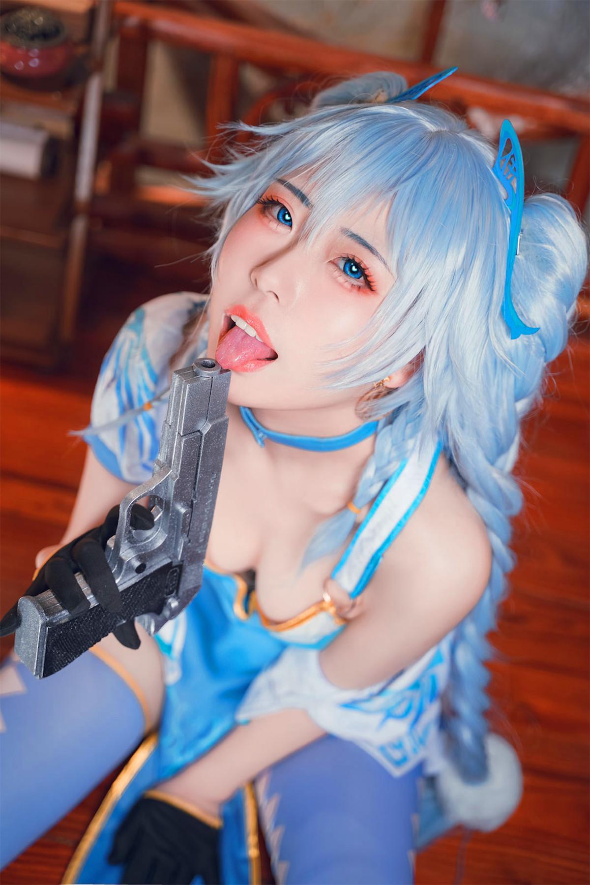 Cosplay 虎森森 少女前线 翠雀媚(32)