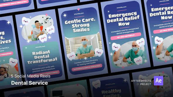 Social Media Reels Dental Service After Effects Template - VideoHive 50070965