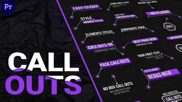 Call Outs Pack Mogrt - VideoHive 50133131