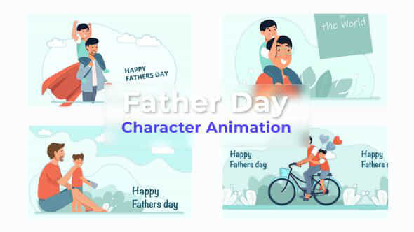 Fathers Day Animation - VideoHive 36977677