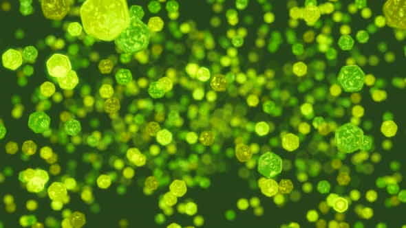 Splash of green abstract bubbles - VideoHive 33180199