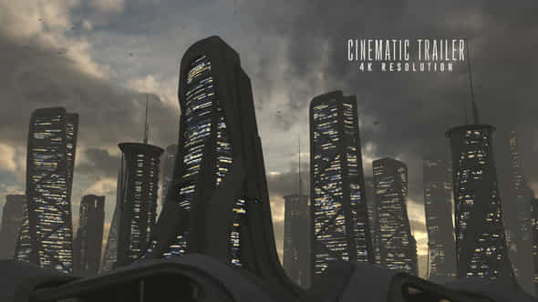 Futuristic City Titles - VideoHive 34858204