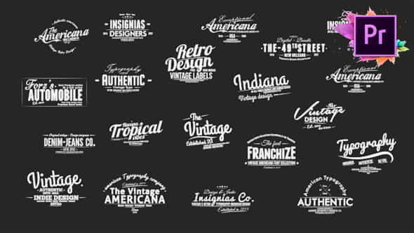Vintage Typography Pack 26 Animated - VideoHive 21674446