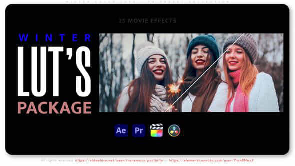 Winter Color Luts Fx Preset Collection - VideoHive 50457874
