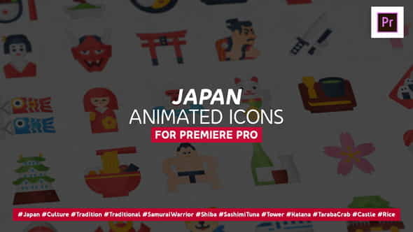 Japan Icons - Mogrt - VideoHive 29056963