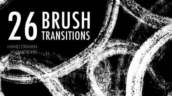 26 Brush Transitions - VideoHive 42763634