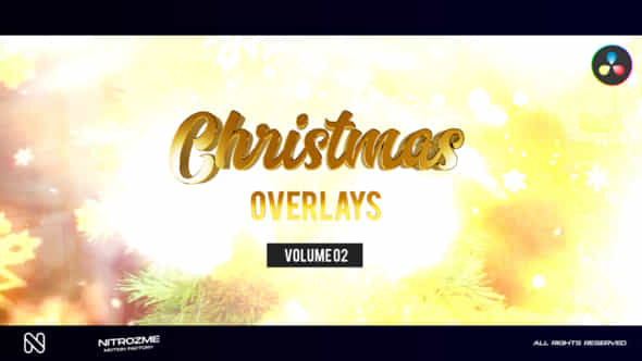 Christmas Overlays Vol 02 For Davinci Resolve - VideoHive 49585477