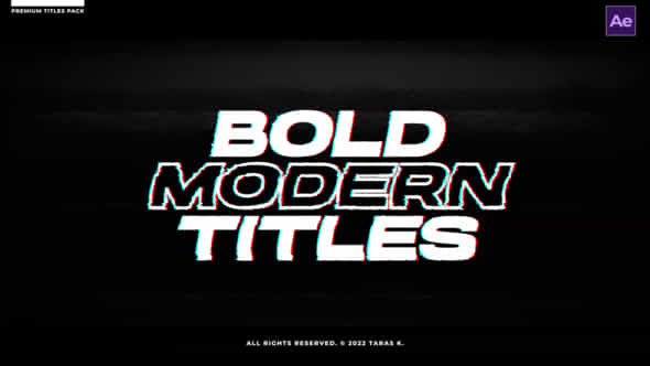 Glitch Modern Titles - VideoHive 42948426