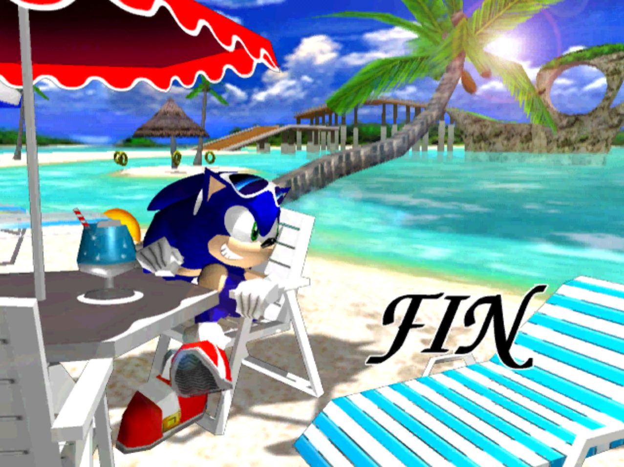 the ending image of the sonic adventure 1 sonic story