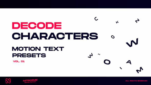 Characters Motion Text - VideoHive 45756996