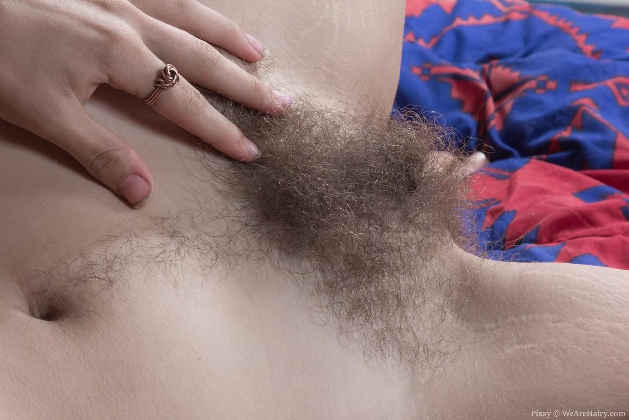 First timer Pixxy reveals her unshaven female body parts one at a time(12)