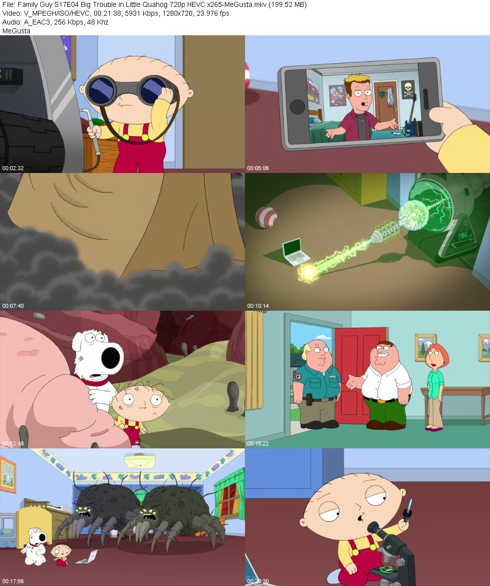 Family Guy S17E04 Big Trouble in Little Quahog 720p HEVC x265-MeGusta