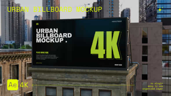 Urban Billboard Mockup - VideoHive 55108011