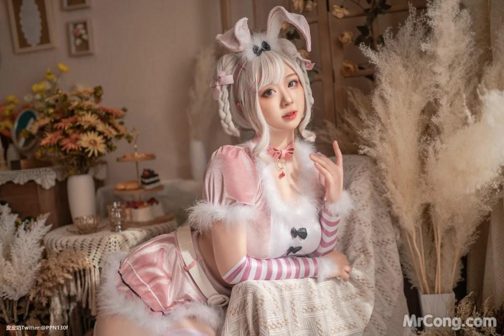 Coser@皮皮奶可可爱了啦: 粉色兔兔 (70 photos)(10)