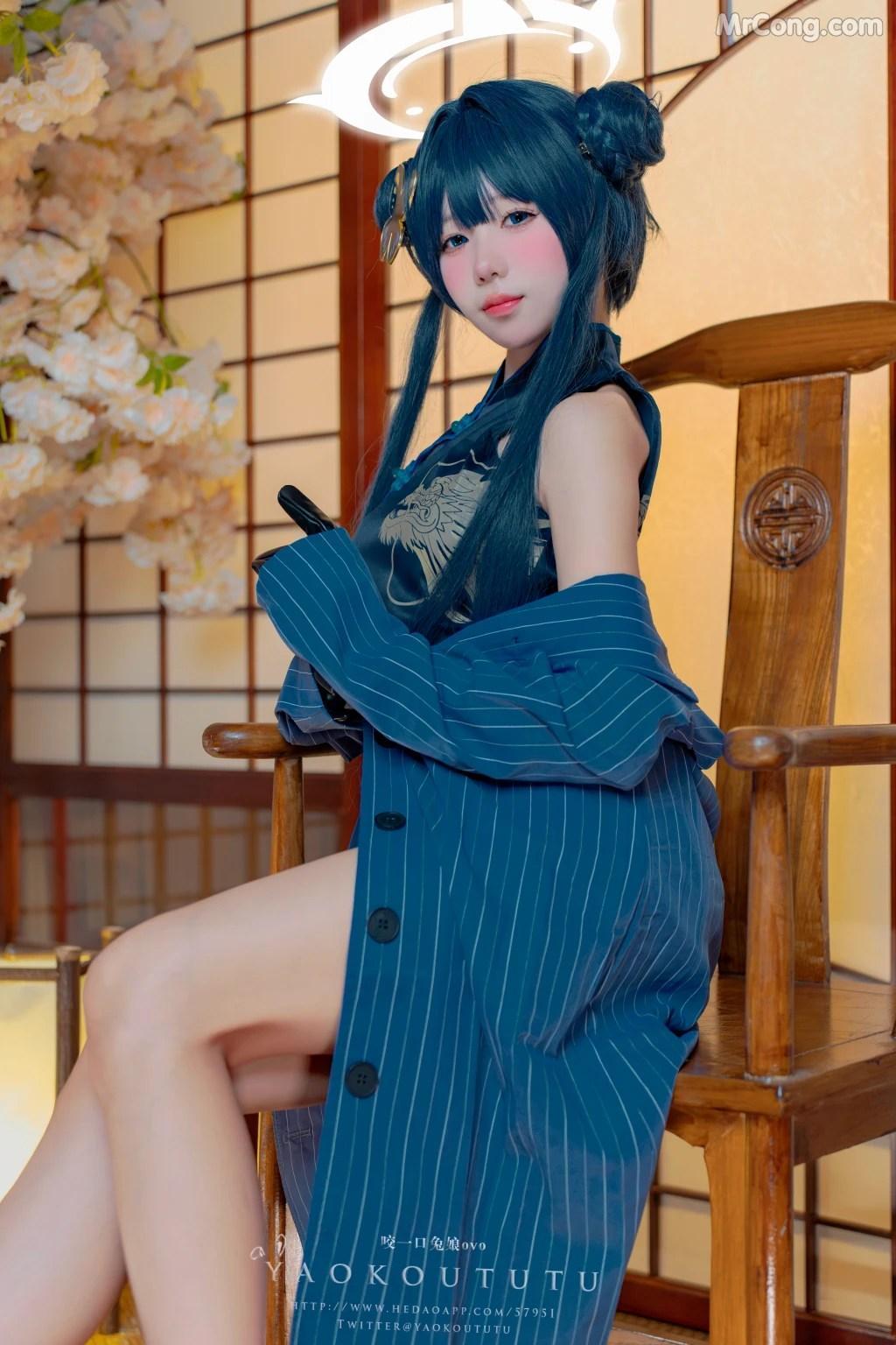 Coser@黏黏团子兔: 碧蓝档案·妃咲&胭脂 (85 photos )(75)