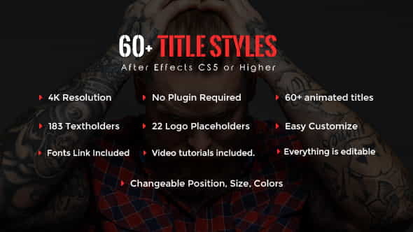 SixtyPlus - 60+ Title Styles - VideoHive 16358217