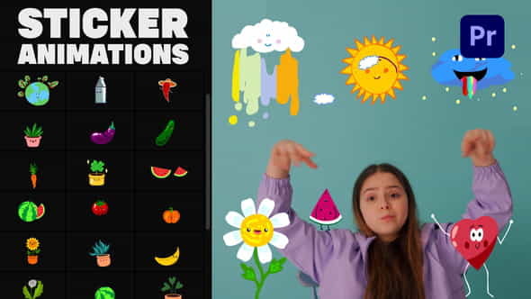 Nature Emoji Stickers Animations | - VideoHive 33610554
