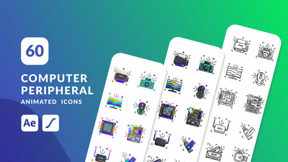 Computer Peripheral Animated Icons After Effects - VideoHive 48693765