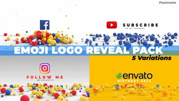 Emoji Logo Reveal Pack - VideoHive 28202745