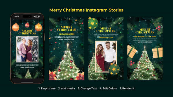 Merry Christmas Instagram Stories - VideoHive 55567240