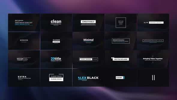 Clean Titles - VideoHive 23131207